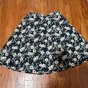 Daniel‎ Rainn Black Floral A-Line Skirt